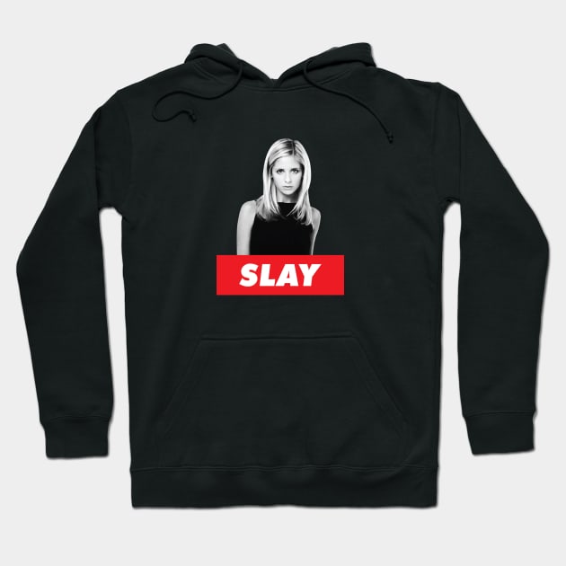 Buffy the Vampire Slayer: SLAY Hoodie by hinoonstudio